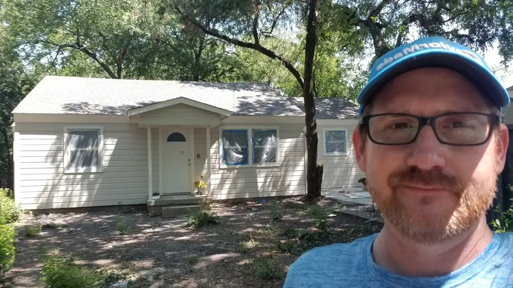 Shannan in front of 1521 Inwood Blvd, Garland, TX 75042 Garland TX after full renovation - DFW I Buy Houses
